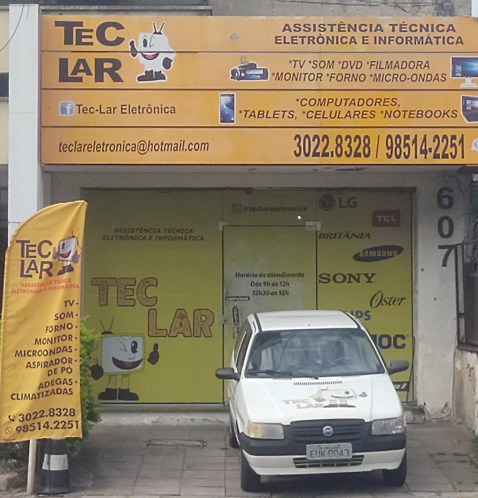 Fachada da Tec Lar Eletrônica