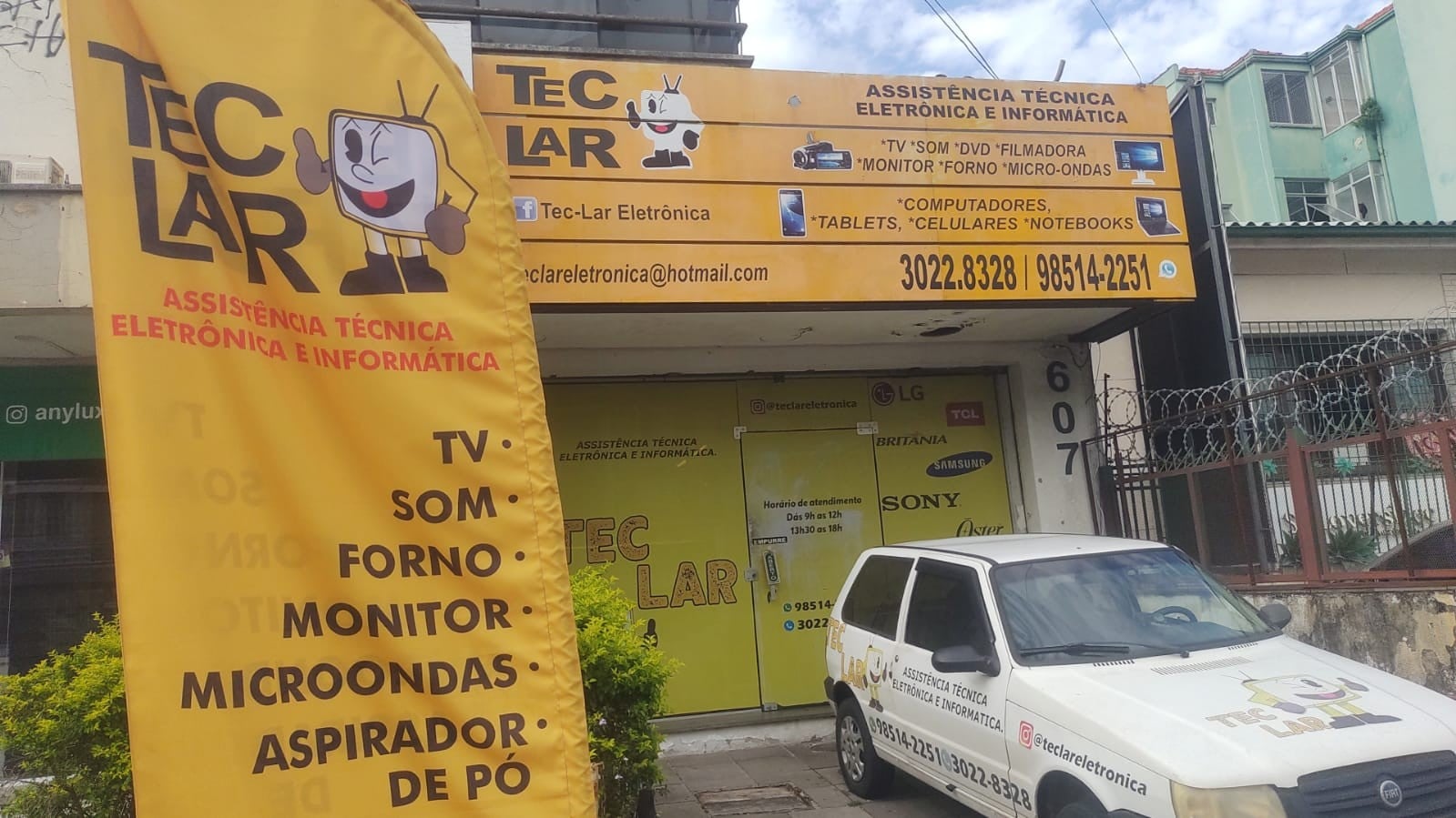 Interior da Tec Lar Eletrônica